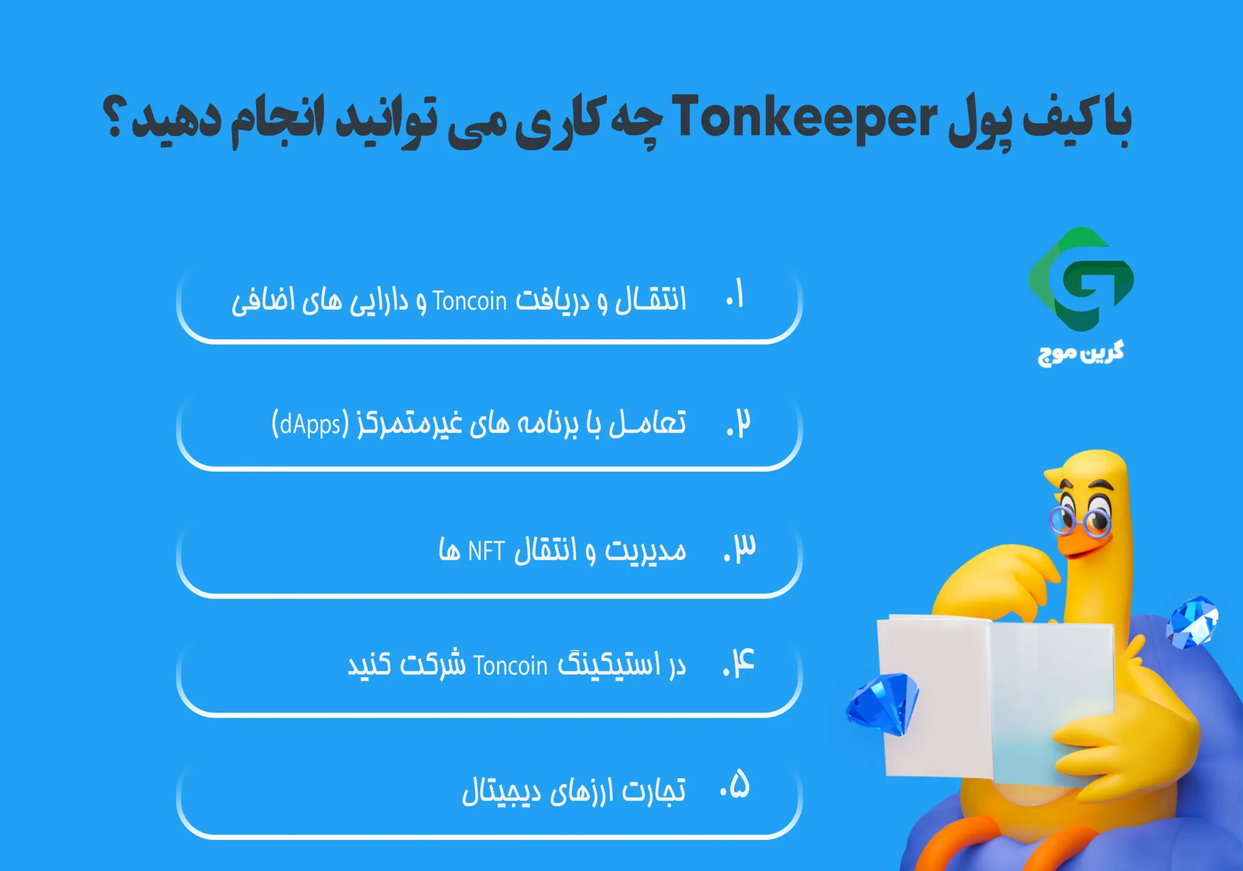 با کیف پول Tonkeeper چه کاری می توانید انجام دهید؟