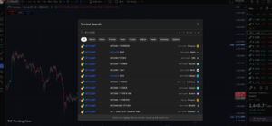 تحلیل ارز دیجیتال با Tradingview 3 انتخاب یک ارز دیجیتال