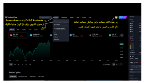 تحلیل ارز دیجیتال با Tradingview 1 بررسی صفحه اصلی تریدینگ ویو