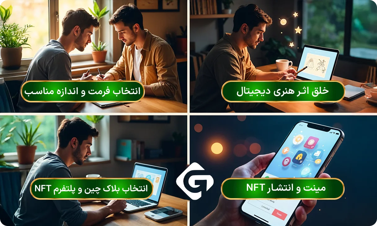 آموزش رایگان ساخت NFT با گوشی | ۵ اپلیکیشن برتر در سال ۲۰۲۵ 2 مراحل ساخت NFT رایگان با گوشی!