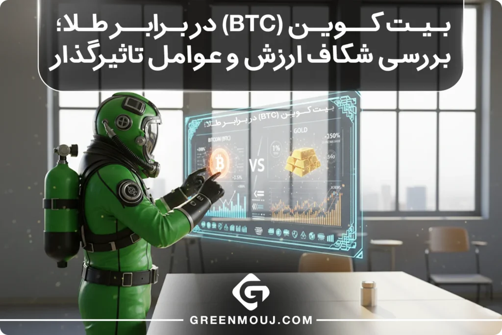 بیت کوین (BTC) در برابر طلا | تحلیل شکاف قیمتی و عوامل کلیدی